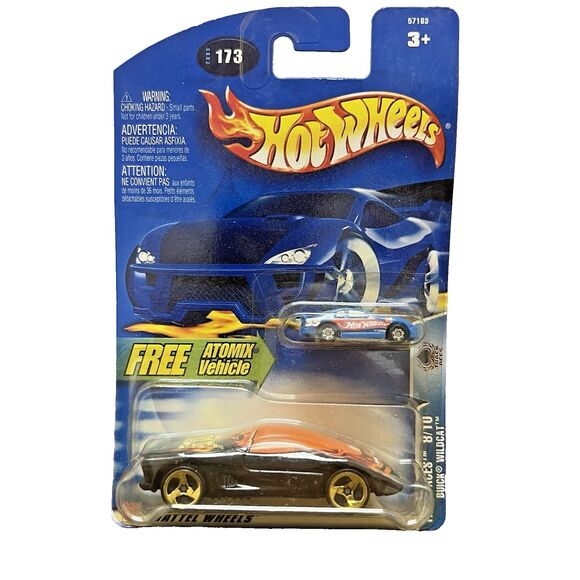 Hot Wheels Other - 2003 Hot Wheels ~TRACK ACES 8/10~ Buick Wildcat Col. #173 (With Atomix) Gold 3Sp